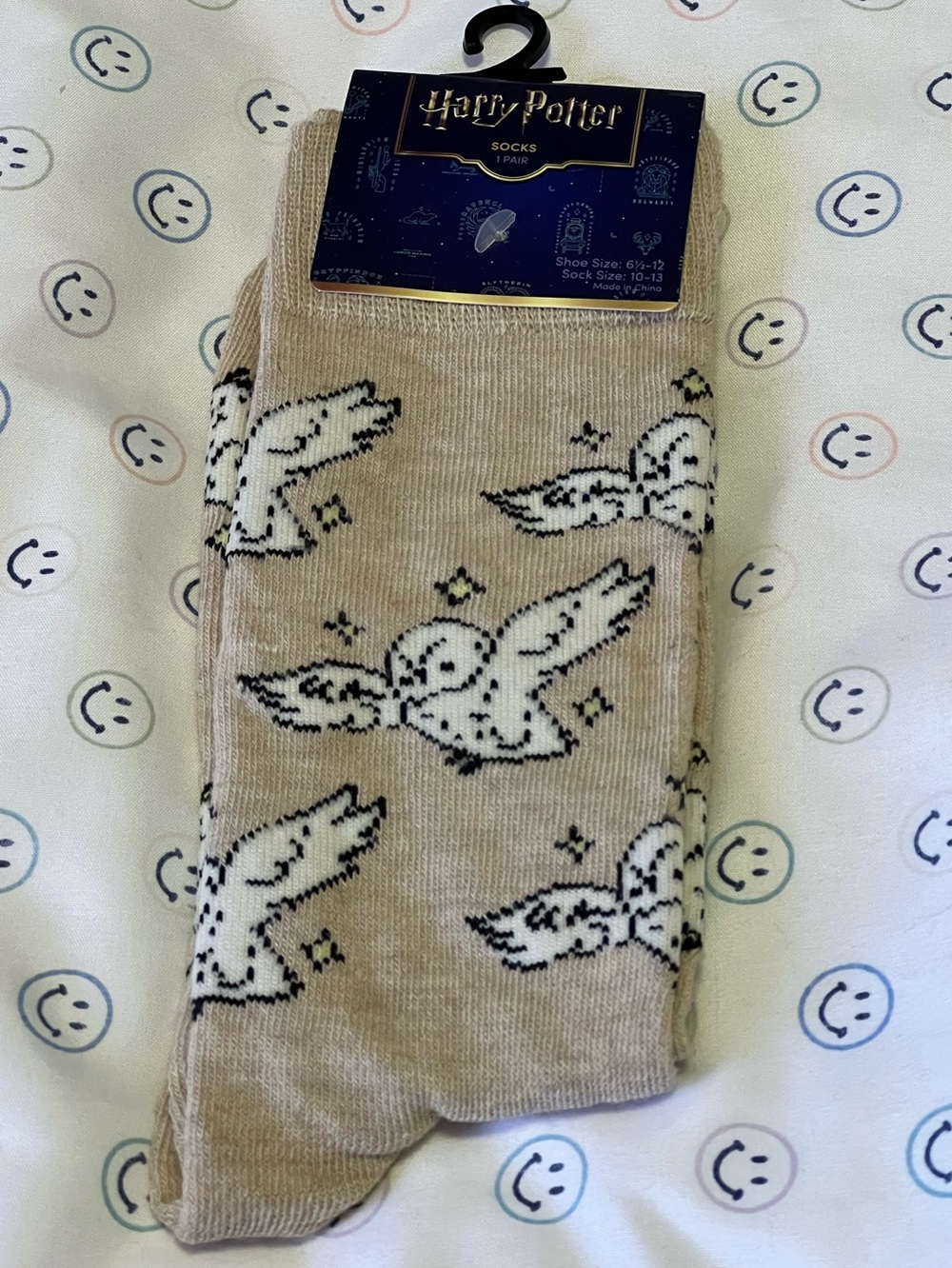 🦉NWT Harry Potter Hedwig Branded Socks Fits Shoe Sz 6.5-12